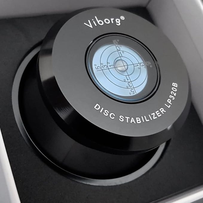 Viborg LP320B Record Weight Turntable Disc Stabilizer 77x41mm 11.3oz Aluminum LP Phono Record Puck Turntable Level for Vinyl Record Player, Turntables, Phonograph