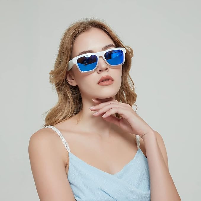 OhO sunshine Bluetooth Audio Sunglasses, Lightweight Open Ear Sport Glasses, 10H Playtime,Water Resistant with Voice Control