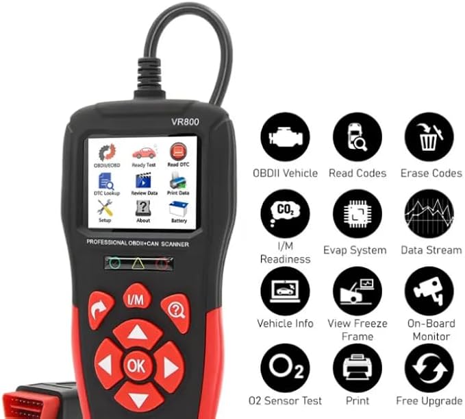 VR800 OBD2Fault CodeReader, OBD-II CANDiagnosticScan Tool