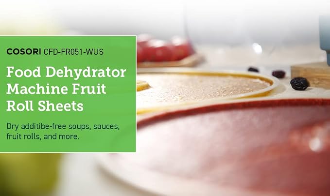 Cosori Food Dehydrator Accessories, Fruit Leather Roll Sheets for 5 Tray CFD-N051-W Only, BPA-Free, CFD-FR051-WUS, 2 Pack