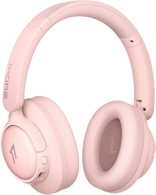 1MORE Wireless Bluetooth Noise-canceling Headphones - HQ31 SonoFlow SE Over-Ear Headphones with Hi-Res Audio, 90H Playtime, Clear Calls, Preset EQ Via App, Comfort for Home Office Travel(Pink)