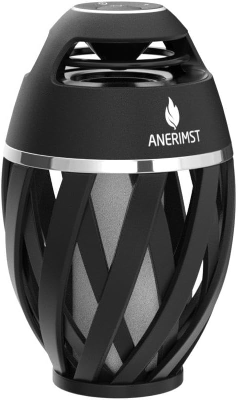 Outdoor Bluetooth Speaker with Flame Atmosphere, Electronics Gifts for Men, Women, Cool Gadgets for Porch Garden Parties, BT5.3, 5W Stereo Sound, Waterproof Wireless Speaker with Led Torch Light