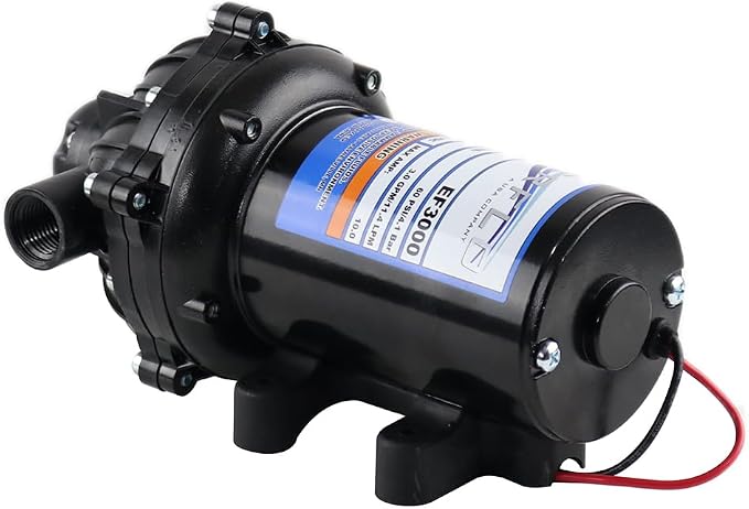 Everflo FBA_EF-3000-BOX EF3000 Diaphragm/Demand Water Transfer Pump 3.0 GPM 12V Volt 60 psi
