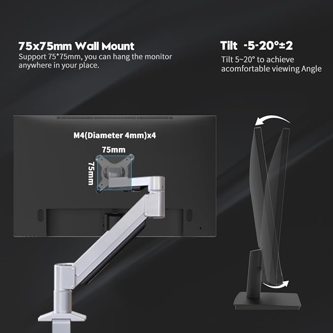 Viewedge 27 inch Monitor 2560 x 1440p 75hz IPS Computer Monitor QHD with HDMI, DP and Wall Mountable | Eye Protection 2K Monitor for Working and Gaming