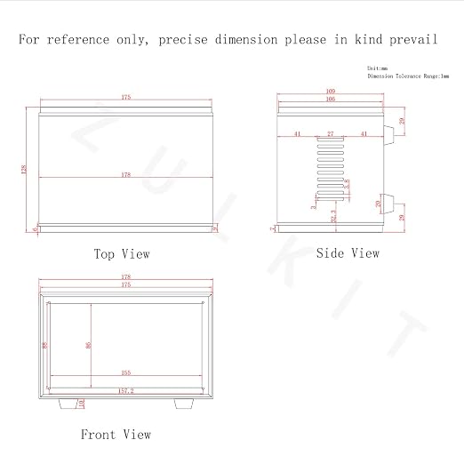 Zulkit Electronic Enclosures Blue Metal Enclosure Project Case DIY Box Junction Case Enclosure Preventive Case (7.1" x 4.3" x 5.1")