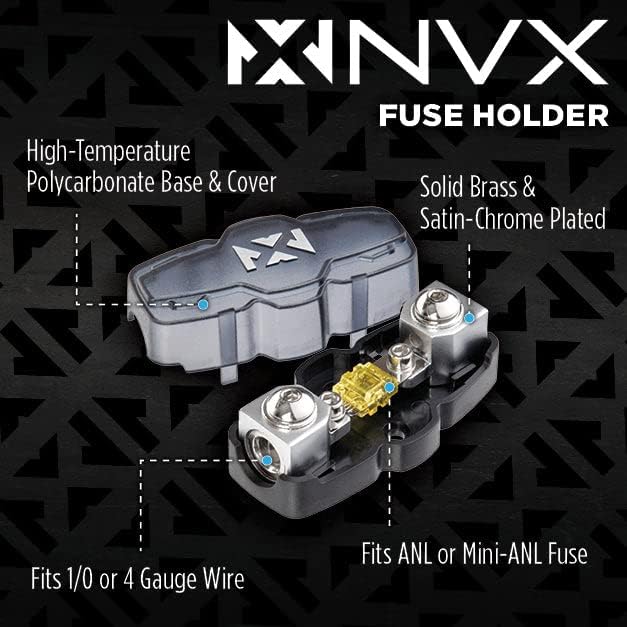 NVX Full Spec 4 Gauge AWG 100% OFC Complete 2-Channel Amplifier Wiring Kit with RCA Cable - XKIT42