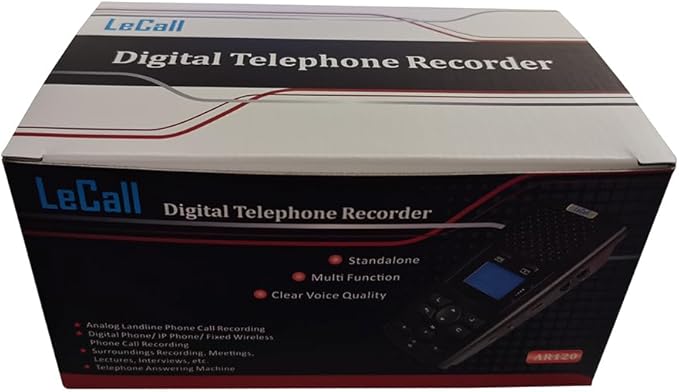Standalone Telephone Recorder/Phone Call Recorder/Call Recording Device for Analog Landline and Digital/IP Phones, AR120