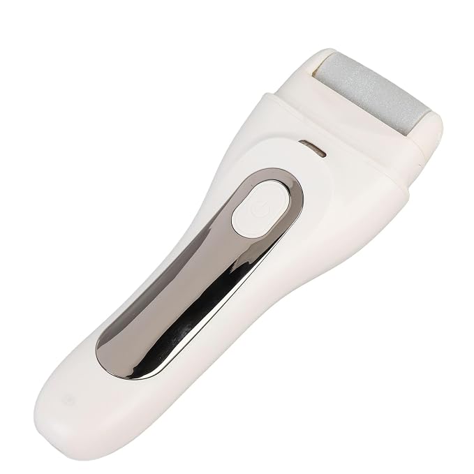 Electric Callus Remover, 3 Adjustable Speeds IPX7 Water Proof USB Rechargeable LCD Display Electric Foot File Portable Electronic Foot File Pedicure Tools Callus Remover Foot Scrubber Kit (White)