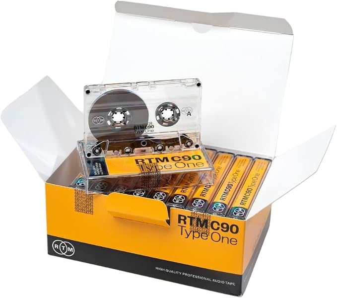 RTM C90 | Type One 90 Minute Blank Music Cassettes | Ideal for Music Recording | Studio Quality | Pack of 10 Cassettes