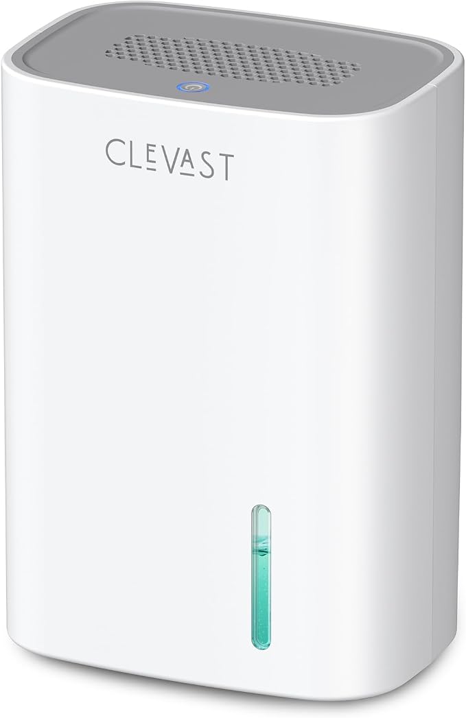 CLEVAST Small Dehumidifier for Home, 30oz Compact Mini Dehumidifier with Auto Shut-Off, Quiet 24dB Portable Air Dehumidifier for Bathroom, Bedroom, Closet, Camper