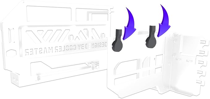 Cooler Master Vertical GPU Card Holder Kit V3, PCIe 4.0 5.0 Motherboards GPUs RTX 5090 RX 9070 XT, ABS Casing, 165mm Length, Modula Adjustable for E-ATX ATX Micro ATX Case, White