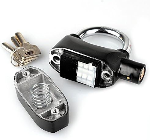 Alarm Lock 110dba Universal Security Alarm Lock System Anti-Theft for Door Motor Bicycle Padlock with 3 Keys (Black)