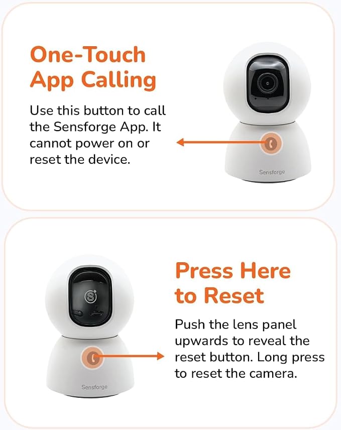 SensForge 2.5K Pan-Tilt Security Camera, 360° Dual-Band WiFi Camera for Home, Free AI Human & Pet Detection, 2-Day Cloud + 64GB SD Storage, Two-Way Talk, Optional AI + Storage Upgrade (2, White)