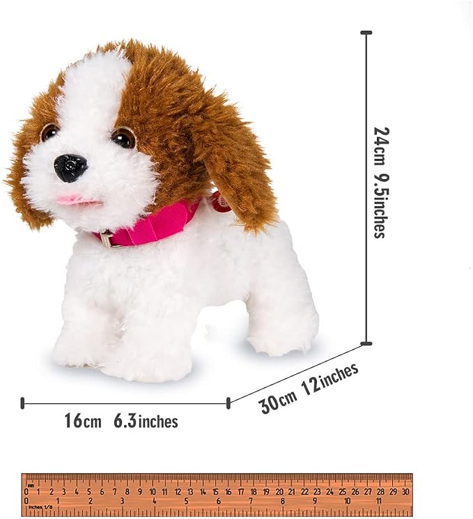 WEofferwhatYOUwant Interactive Voice Command Robot Dog – Plush Goldendoodle Teddy Toy – Responds to 12 Commands – Walks, Barks, Dances, Sings – Smart Talking Robotic Pet for Kids, Toddlers, Seniors