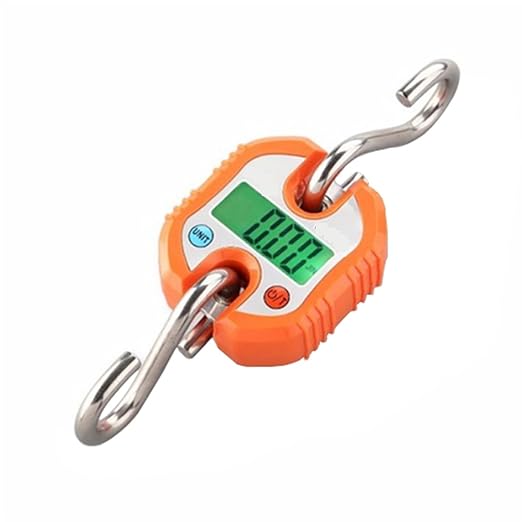 150KG Mini Crane Scale, Digital Hanging Scale with LCD Backlight, Portable Electronic Weighing Scale for Luggage, Fishing, and Outdoor Use (Black 1)