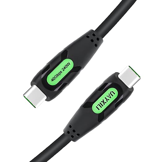 4FT/1.2M USB 4 Cable Compatible with Thunderbolt 4/3 Cable,240W Fast Charging,40Gbps Data Transfer, 8K60hz Video,USB4/USB-C Cable Compatible with iPhone 15,Docking,Latop