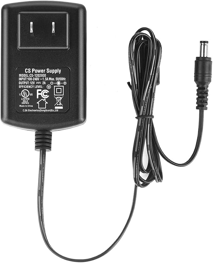 [UL Certified] 2-Pack 12V 2A Power Supply Adapter, 5.5mm x 2.1mm Plug, AC to DC Adapter for IP Camera, DVR, NVR, LED IR, Router – UL, FCC, RoHS Listed