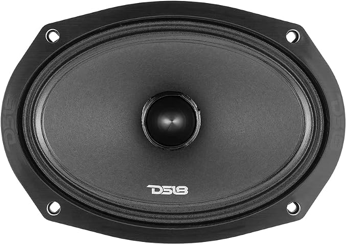 DS18 PRO-ZXI694BM 6 X 9 Inches Pro Audio Mid-Range Loudspeaker with Bullet and Grill 600 Watts 4-Ohm (1 Speaker)