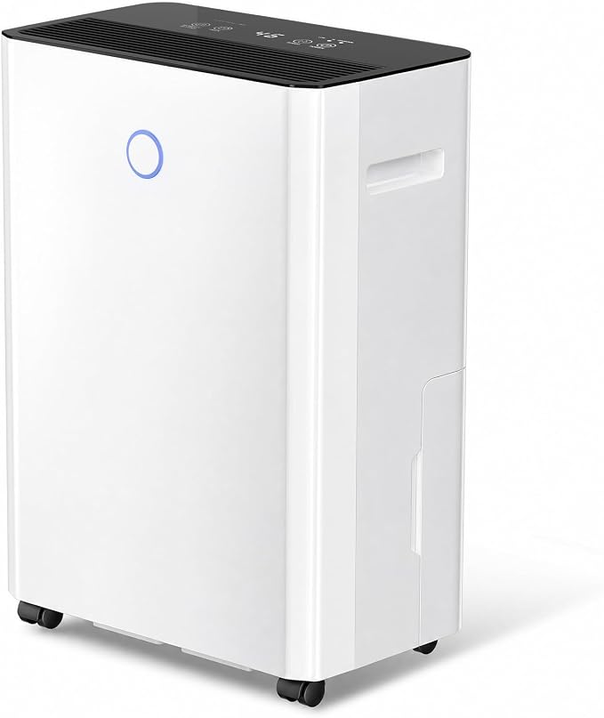 COWSAR Dehumidifier, 85OZ Dehumidifier for Home, Quiet Dehumidifier with Drain Hose, 24H Timer, 3 Modes, Touch Panel, Auto Shut Off & Defrost, Ideal for Basement, Bathroom, Bedroom