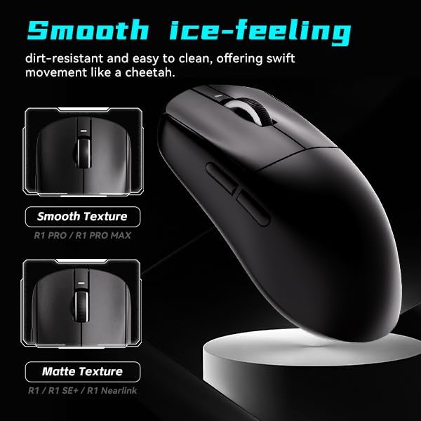 ATK VXE Dragonfly R1 Wireless Gaming Mouse, 51g Lightweight, PAW3395 Sensor, Adjustable DPI, 1k Polling, 40 Hr Battery Life, Tri-Mode 2.4G/Bluetooth/Wired