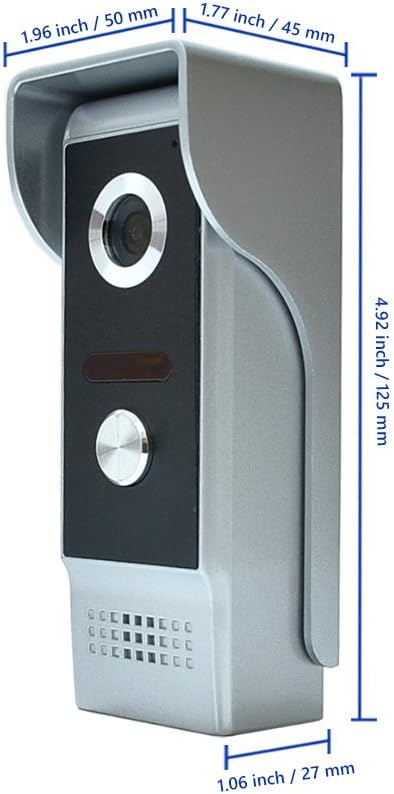 Wired Video Intercom System, 7 Inch Video Doorbell Door Camera Kit | Dual-way Intercom, Door Monitoring, HD Camera with Monitor Unlock, Night Vision, Waterproof for Villa Home Office Apartment