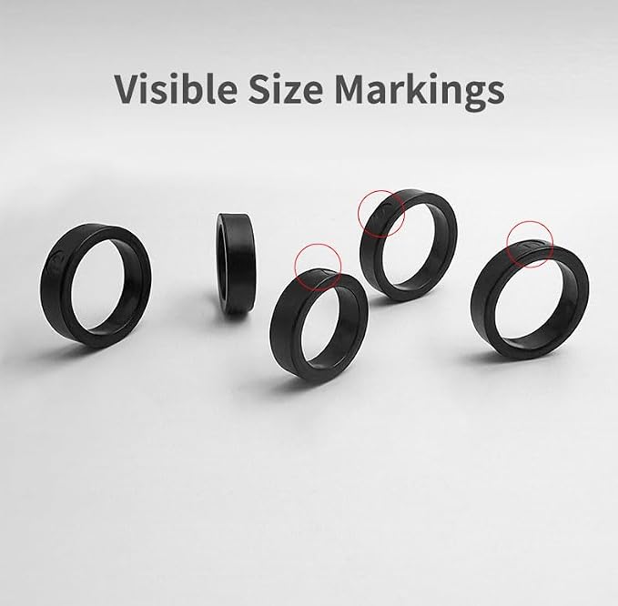 Health Rings for Women Men, Fitness Tracker with Heart Rate,Blood Oxygen, Blood Pressure, Sleep/Step Tracker, IP68 Waterproof Smart Ring for iPhone & Android (Size kit, 5#-14#)