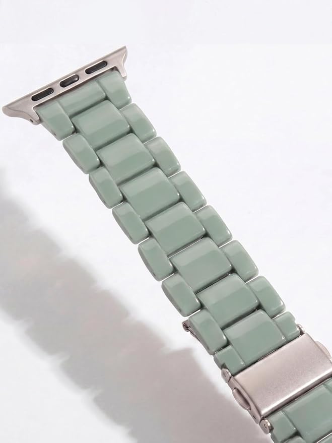 V-MORO Resin Bands Compatible with Apple Watch Series 11/10/9/8/7 Band 40/41/42mm Women men Lightweight Fashion Strap Bracelet with Starlight Buckle for iwatch Series SE/6/5/4/3/2/1(Cactus,38/40/41/42mm)