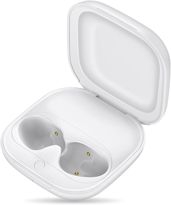 Charging Case Replacement Compatible for Beats Fit Pro, Wireless Charger Case with Sync Button, 700mAh Built-in Battery, Charge Earbuds 3 Times, White