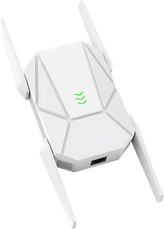 2026 AX1800 WiFi 6 Extender Signal Booster - Dual Band 2.4G/600Mbps & 5.8G/1200Mbps, WiFi Extender with Gigabit Port, 802.11AX Tech, 15999 Sq.Ft Long Range WiFi Repeater, Connects 115+ Devices