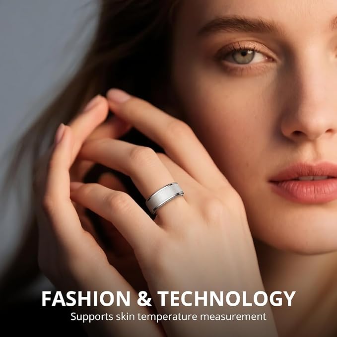 COLMI R10 Smart Ring, Smart Health Ring for Women, Features Heart Rate, Blood Oxygen, Sleep Monitoring, Pedometer, and Fitness Tracker, No Subscription Fee. (Silver, 9#)