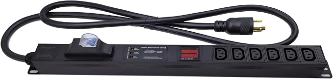 Meter SPD Function with L6-30p Plug C13 30A 240V 6 Way PDU for Internet Data Centre (FJ-NZEU-4Y7D)