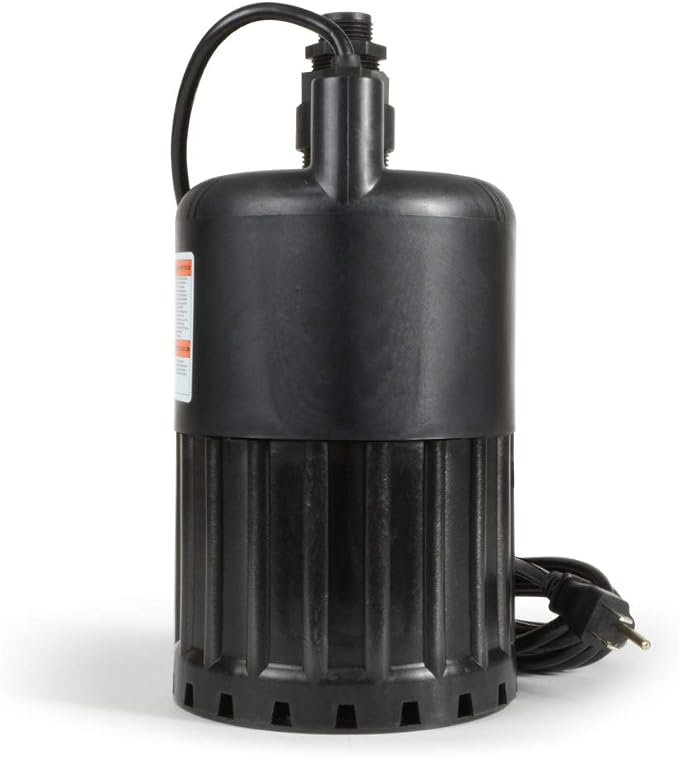 ECO-FLO Products SUP80 Manual Submersible Utility Pump, 1/2 HP, 3,180 GPH