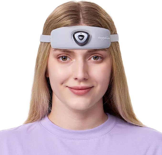 HeadaTerm-2 Migraine Relief Device e-TNS Technology Rechargeable Head Cap Treatment for migraine and Headache, Drug-Free, Clinically Proven, Fast-Acting, No Side Effects (1* HeadaTerm 2 +3*Electrodes)