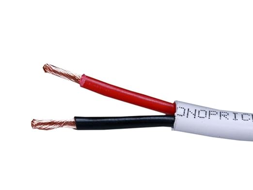 Monoprice 12 Gauge AWG CL2 Rated 2 Conductor Speaker Wire / Cable - 1000 Feet - White | Fire Safety In Wall Rated, Jacketed In PVC Material 99.9 Percent Oxygen-Free Pure Bare Copper - Access Series
