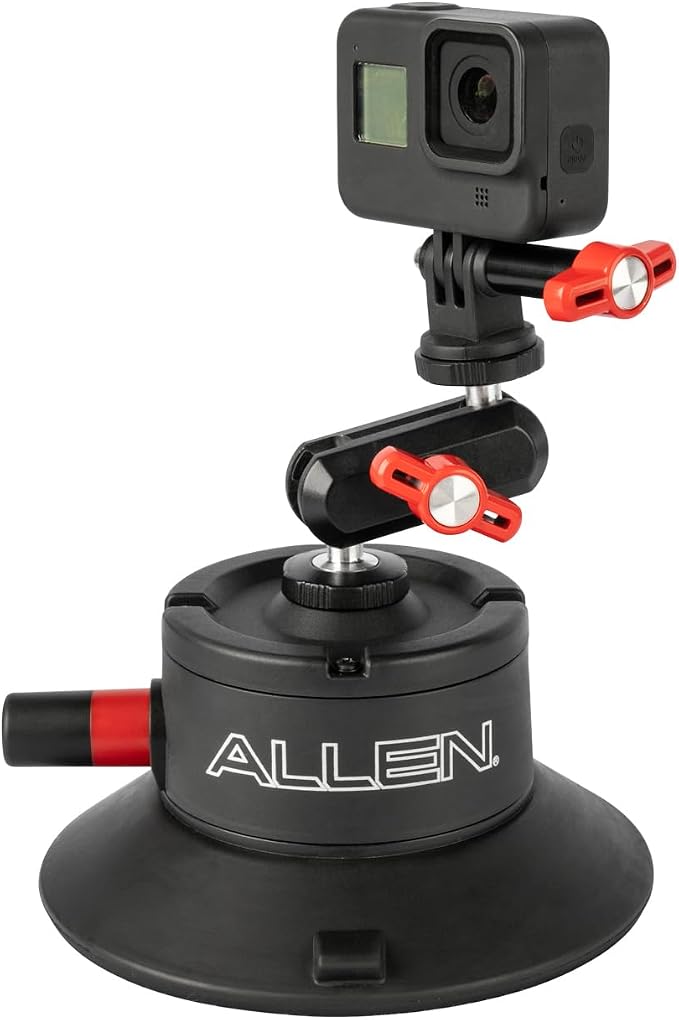 Allen Smart Suction® SNAP Camera Mount, Model SB-03, Compatible with DSLR, Mirrorless, Compact, DJI, Insta360, and GoPro-Style Action Cameras