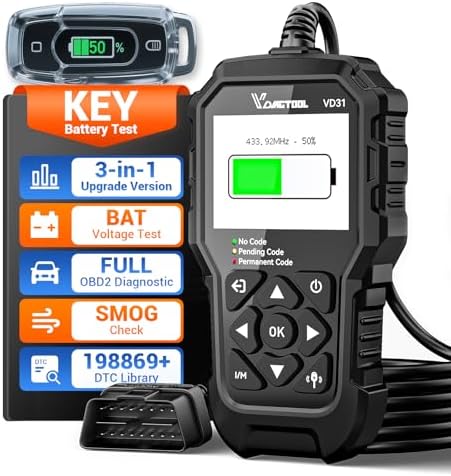 VDIAGTOOL V200 Pro Automotive Power Circuit Probe Tester Circuit Breaker Finder Tool Circuit Short Finder with VD31 Car Code Reader, OBD2 Scanner with Car Key Battery Tester