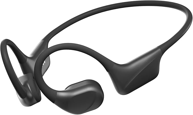 PSIER Bone Conduction Headphones with Dual Driver, IPX8 Waterproof Swimming Headphones Air Conduction Open Ear Buds MP3 Mode 32GB Memory 8H Playtime Bluetooth 6.0 Earbuds Deep Bass for Sports