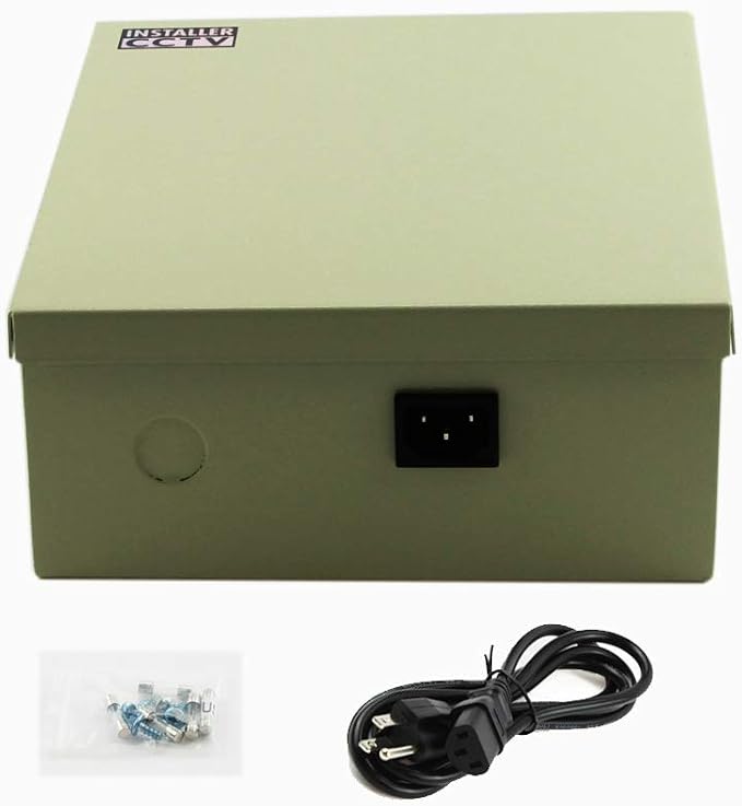 18 Outputs 12 Amp 12V DC CCTV Distributed Power Supply Box for Security Camera, UL Listed