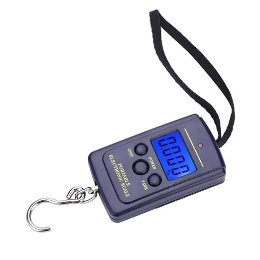 Fishing Scale, Digital Portable Electronic Balance with LCD Display, Hanging Hook Design for Accurate Weight Measurement