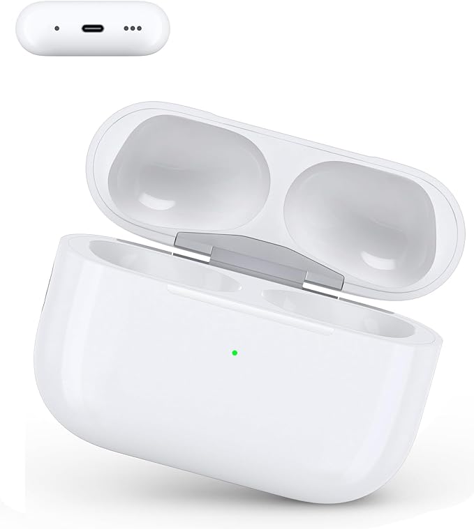 Wireless Charging Case for Air Pod Pro 1/2, USB-C Port Airpod Pro Replacement Charging Case, Sync Button, 660mAh Battery, No Earbuds