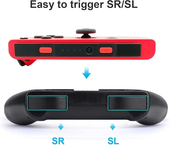 HEYSTOP Grip Compatible with Nintendo Switch/Switch OLED Joy-Con, 3 Pack, Wear Resistant Game Switch Controller Handle Case Kit for Nintendo Switch Joy Con, Black