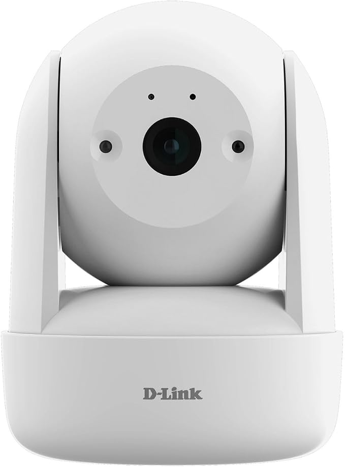 D-Link Indoor Pan & Tilt Wi-Fi Camera w/ 360 Degree View, Full 2K 1296p Resolution, Sound & Motion Detection, 2-Way Audio, Cloud & Local Recording, Night Vision (DCS-6501LH)