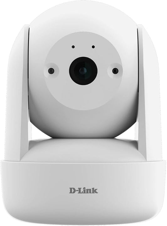 D-Link Indoor Pan & Tilt Wi-Fi Camera w/ 360 Degree View, Full 2K 1296p Resolution, Sound & Motion Detection, 2-Way Audio, Cloud & Local Recording, Night Vision (DCS-6501LH)
