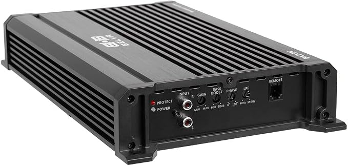 Belva BXD3K 3000W Peak BX-Series 1-Ohm Stable Class-D Monoblock Car Audio MOSFET Amplifier with Remote Subwoofer Level Control