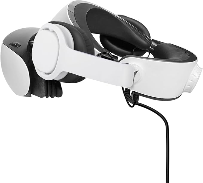 Globular Cluster PH2 Stereo VR Headphones for PS VR 2 - Clip On Design Easy to Install and Remove - Looks Tidy with Cable Router - More Comforable Than in-Ear Buds -75mm x 90mm Earmuffs White