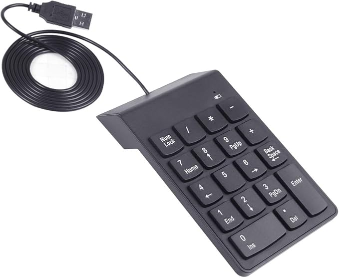 Kadaon Numeric Keypad,USB Keypad, USB 18 Key Number Numeric Keypad Keyboard for Laptop/Notebook PC Computer