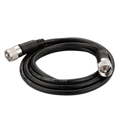RG8x Coaxial Cable, PL259 CB Coax Cable, 10ft UHF Male to Male CB Antenna Cables Low Loss, 50 Ohm for HAM Radio Antenna