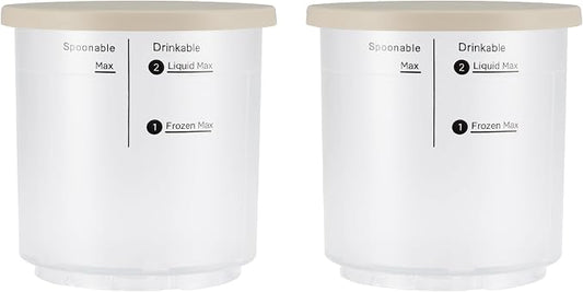 BLACK+DECKER Perfect Pint Ice Cream Maker Accessories – 2-Pack 1-Pint Replacement Jars, Extra Containers for Ice Cream, Gelato, Sorbet & Frozen Yogurt
