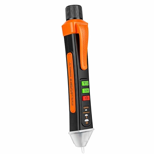 Non-Contact Voltage Tester Pen, 12-1000V AC Voltage Detector, Dual Sensitivity (H/L), Audible & Visual Alarm, Built-in Flashlight, Auto Power-Off, Electrical Tester for Electricians & Home Use