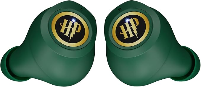iJoy Harry Potter Slytherin Wireless Bluetooth Earbuds with Charging Case, Built-in Mic, 30 Hr Playtime, Officially Licensed | Harry Potter Gifts for Women, Men, Teens, Kids & All Fans of Slytherin